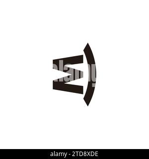letter md abstract simple geometric logo vector Stock Vector