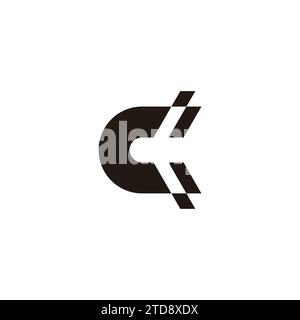 letter c airplane abstract simple logo vector Stock Vector