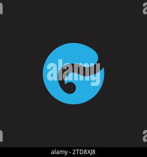 letter g eco blue water waves curves spiral logo vector Stock Vector ...