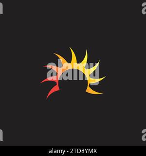 abstract gradient sun swirl simple logo vector Stock Vector