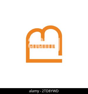 letter cm simple geometric link line logo vector Stock Vector