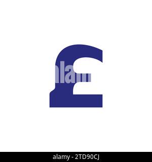 letter le simple geometric curves lgoo vector Stock Vector