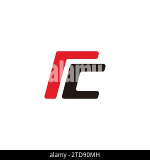letter rc simple geometric colorful arrow logo vector Stock Vector