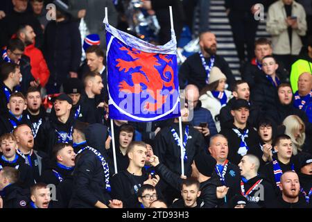 Glasgow, Scotland, UK. 17th December 2023; Hampden Park, Glasgow, Scotland: Scottish Viaplay Cup Football Final, Rangers versus Aberdeen; Rangers fans Credit: Action Plus Sports Images/Alamy Live News Stock Photo