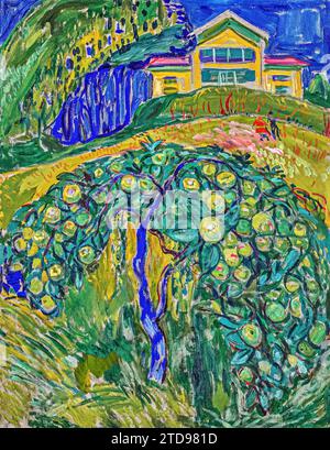 Apple Tree in the Garden, 1932 – Edvard Munch Stock Vector