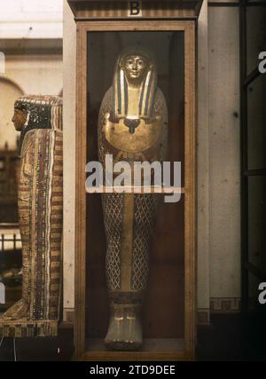 Cairo, Egypt, Africa Painted Sarcophagus At The Egyptian Museum ...