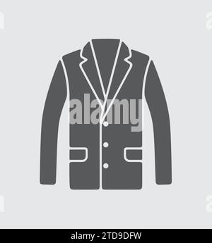 Mens business jacket icon on a background. Vector illustration. Stock Vector