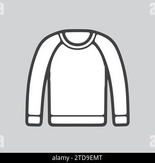 Mens jumper line icon on a background. Vector illustration. Stock Vector
