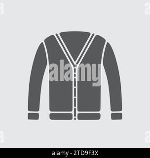 Mens cardigan icon on a background. Vector illustration. Stock Vector