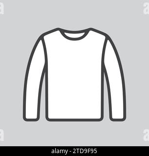 Mens jumper line icon on a background. Vector illustration. Stock Vector