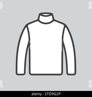 Mens turtleneck line icon on a background. Vector illustration. Stock Vector