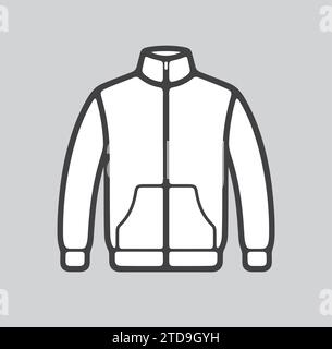 Mens sport jacket line icon on a background. Vector illustration. Stock Vector