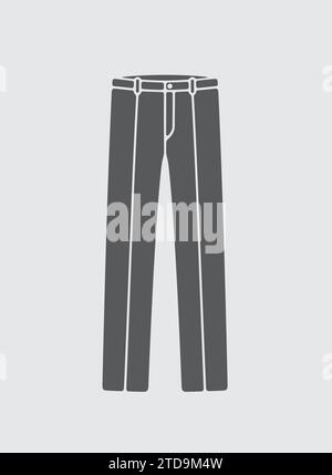 Men's business trousers icon on a background. Vector illustration. Stock Vector