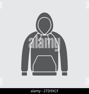 Men's hoodie icon on a background. Vector illustration. Stock Vector