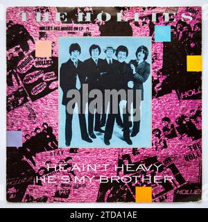 Picture cover of the 1988 reissue of the seven inch single version of He Ain't Heavy He's My Brother by The Hollies Stock Photo