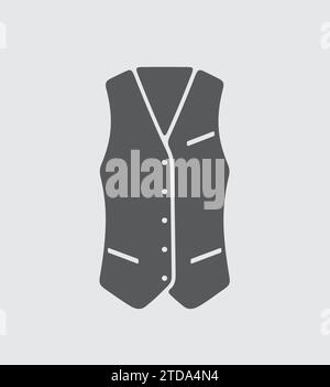 Women's business waistcoat icon on a background. Vector illustration. Stock Vector