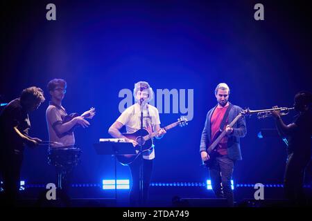 December 16, 2023. Sunrise, Florida, USA. AJR. iHeartRadio Y100’s Jingle Ball 2023 present by Capital One. From FLL to Miami event. Stock Photo