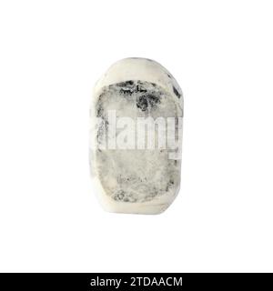 White used eraser isolated on white background, flat lay closeup Stock Photo