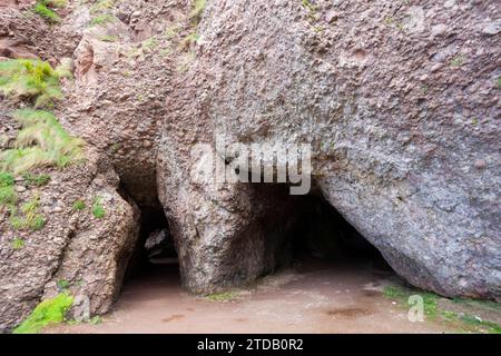 Cushendun Caves. County Antrim, Northern Ireland. Stock Photo