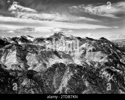 Aerial view of Pike's Peak, Colorado 1940 Stock Photo