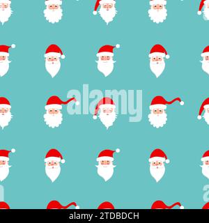 Christmas Santa Claus character faces Stock Vector