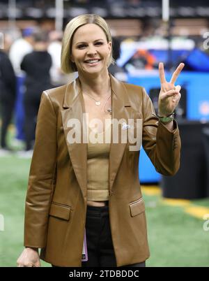 Fox Sports sideline reporter Shannon Spake in the operational zone
