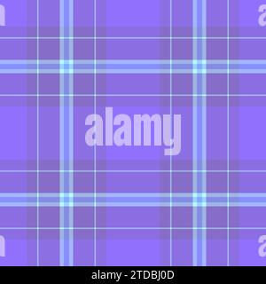 Paisley plaid background texture, primary vector textile check. Designer fabric tartan seamless pattern in indigo and blue color. Stock Vector