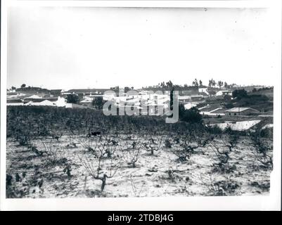 12/31/1928. View of Palos de la Frontera (Huelva). Credit: Album / Archivo ABC Stock Photo