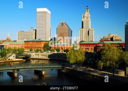 The skyline of Providence Rhode Island Stock Photo