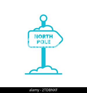 Direction North pole sign. From blue icon set. Stock Vector