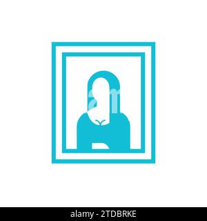 Master piece Monalisa icon. From blue icon set. Stock Vector