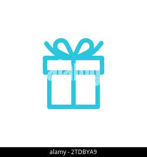 Gift icon. From blue icon set. Stock Vector