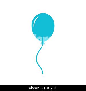 Balloon icon. From blue icon set. Stock Vector
