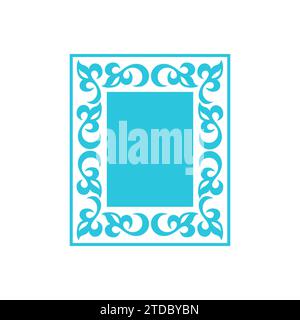 Classical floral frame. From blue icon set. Stock Vector