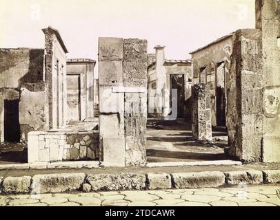 10/31/1906. Pompeii ruins - house of Sallust. Credit: Album / Archivo ABC Stock Photo