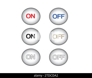 On and off buttons icon symbols. Vector illustration isolated Stock Vector