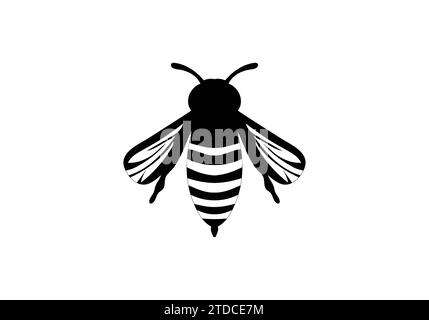 Africanized bee killer bee minimal style icon illustration design Stock Vector