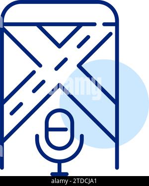 Navigation voice over. Smart assistant app. Pixel perfect icon Stock Vector