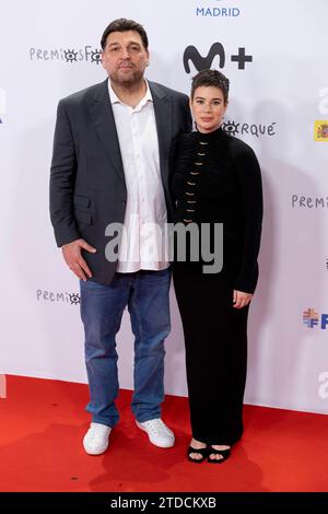 Madrid, Spain. 16th Dec, 2023. Hovik Keuchkerian and Laia Costa attended the red carpet for the Jose María Forque Awards 2023 Photocall at Palacio Municipal de Congresos de Madrid on December 17, 2023 in Madrid, Spain (Photo by Nacho Lopez/SOPA Images/Sipa USA) Credit: Sipa USA/Alamy Live News Stock Photo