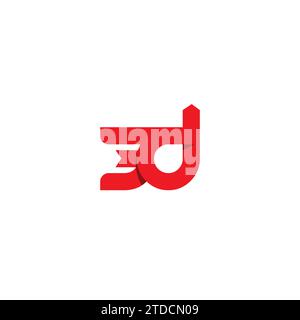 3D logo Simple Design. 3D Icon Stock Vector