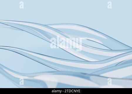 3d illustration of  design white  abstract wave on a  monochrome  background. Voice recognition, equalizer, audio recorder. Symbol of intelligent tech Stock Photo