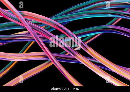 3d illustration of a classic   colorful    abstract gradient background with lines. PRint from the waves. Modern graphic texture. Geometric pattern. Stock Photo