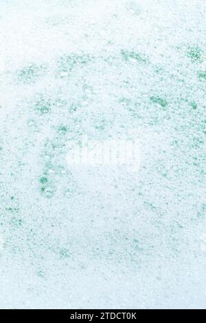 Green lather background, top view. Copy space. Stock Photo