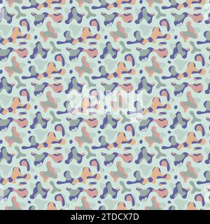 Freeform blob shapes pattern. Abstracts amoeba seamless pattern, freeform organic elements. Stock Vector
