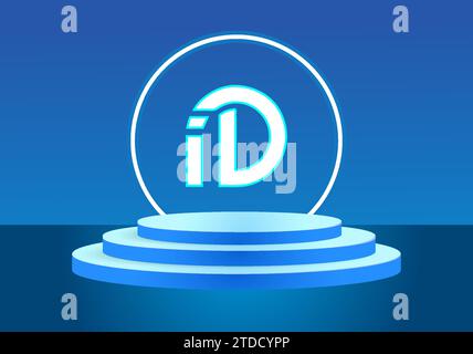Letter IN blue logo sign. Vector logo design for business. Stock Vector