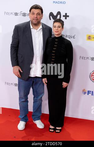 Hovik Keuchkerian and Laia Costa attended the red carpet for the Jose María Forque Awards 2023 Photocall at Palacio Municipal de Congresos de Madrid on December 17, 2023 in Madrid, Spain Stock Photo