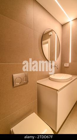 High resolution image of ultra modern bathroom interior design- HDR- Israel Stock Photo