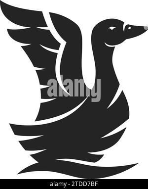 Goose logo template Isolated. Brand Identity. Icon Abstract Vector graphic Stock Vector