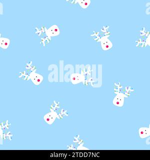 Reindeer Christmas winter seamless pattern Stock Vector