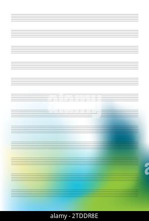 Melody note template. Colorful Abstract background. Stock Vector